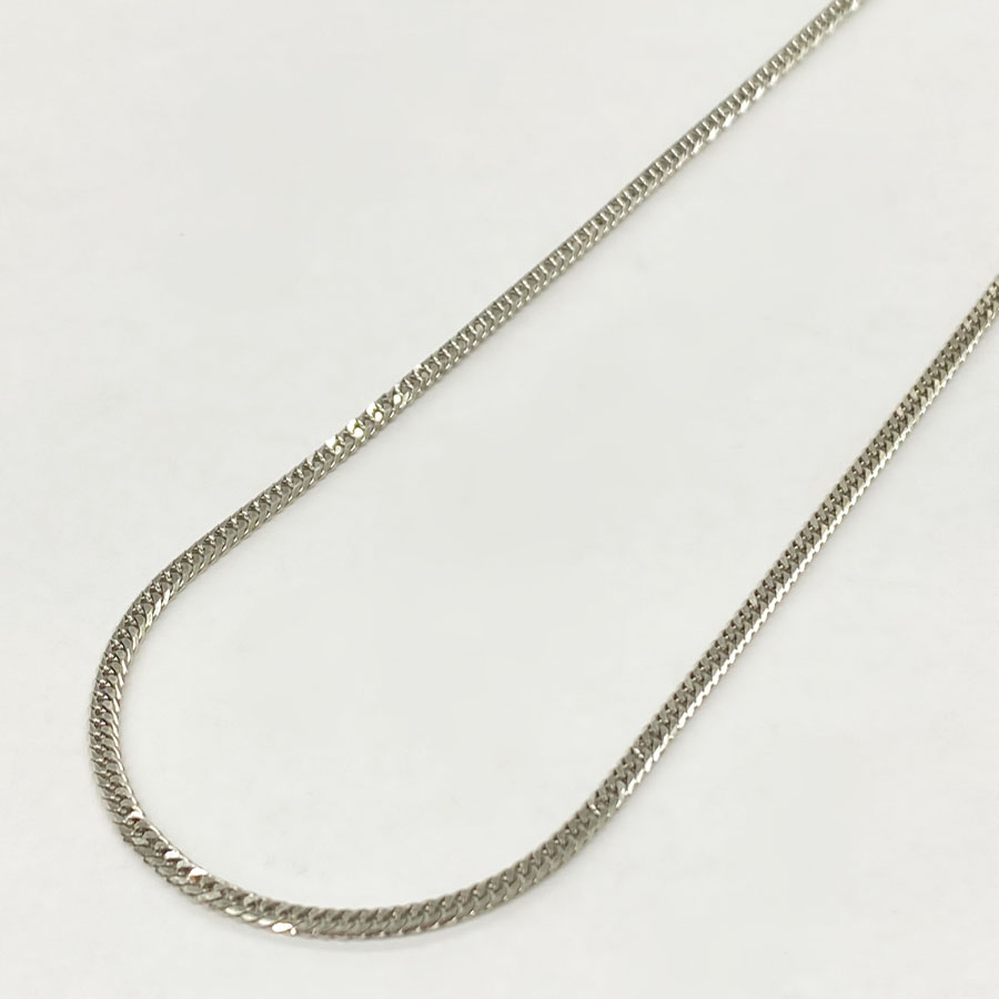 純プラチナ六面カットW喜平ネックレス 60cm／造幣局検定マーク入り