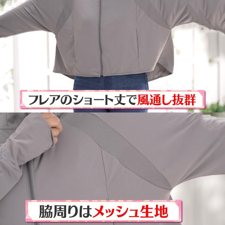 爽壁PlusフェイスガードUVパーカー／サンブロックラボ／UVカット率99.9