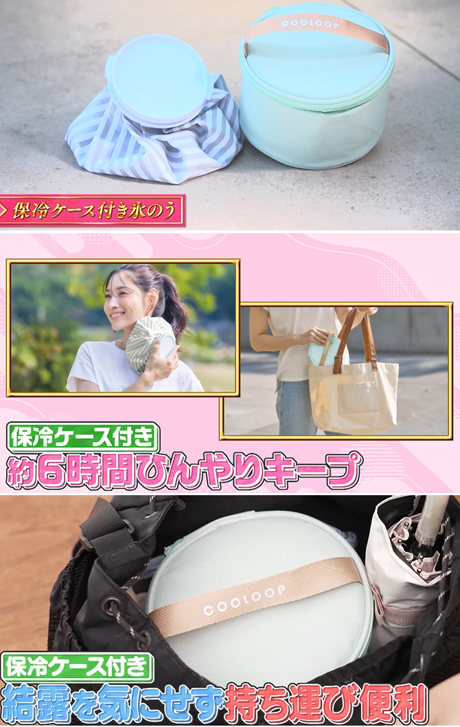 保冷ケース付き氷のうもセット！