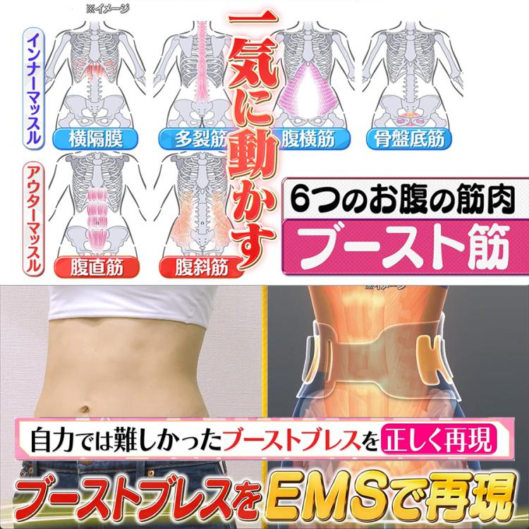 ブーストブレスベルト／EMSベルト／ルネサンス／スタイルアップ