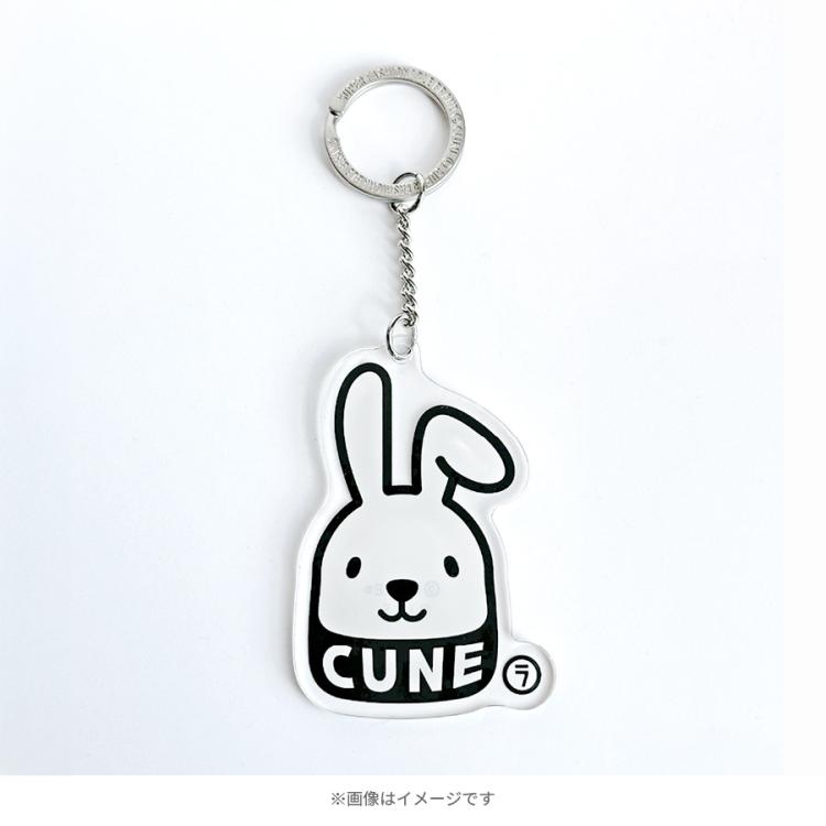 No.689　レジン ヘアゴム キーホルダー ピンバッジ うさぎ月星カスミソウ ラヴィット！×CUNE／キーホルダー 顔交換 | TBSショッピング