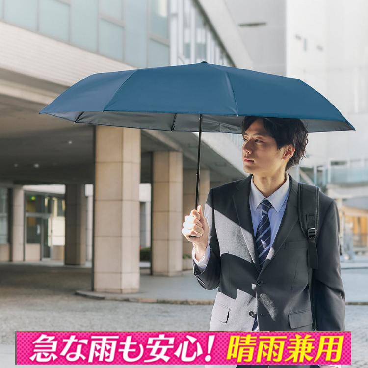 60cm＞遮夏クール晴雨兼用傘 氷のうセット／サンブロックラボ／3段