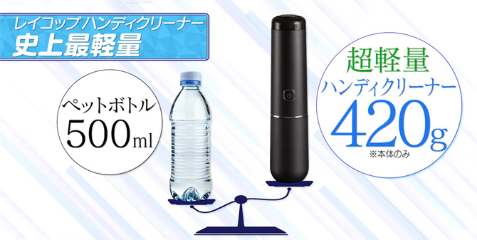 小型で軽量！
重さはわずか420g(※)！
