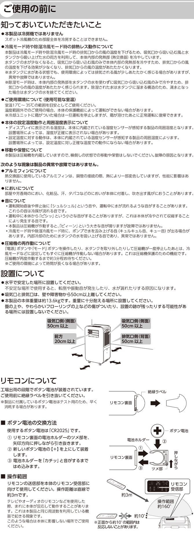 使用上の注意