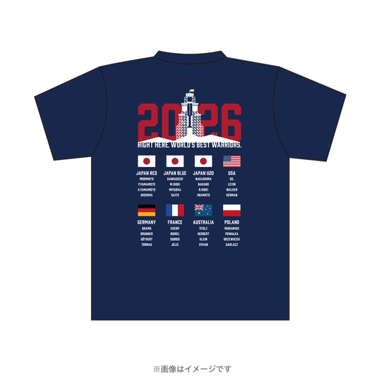 ロシアワールドカップ決勝　会場限定　日付 カード入り　Tシャツ S・M・Lサイズ SASUKEワールドカップ2026／大会記念Tシャツ＜出場選手名デザイン