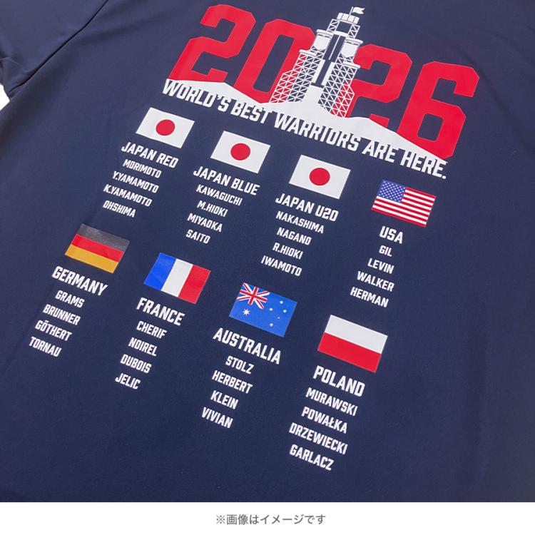 SASUKEワールドカップ2026／大会記念Tシャツ＜出場選手名デザイン