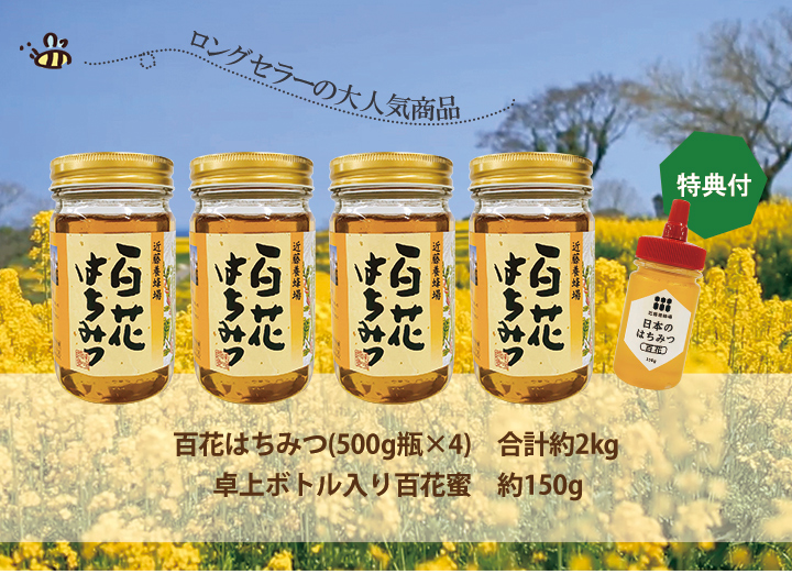 近藤養蜂場の国産百花蜜／500g×2 または 500g×4 | TBSショッピング