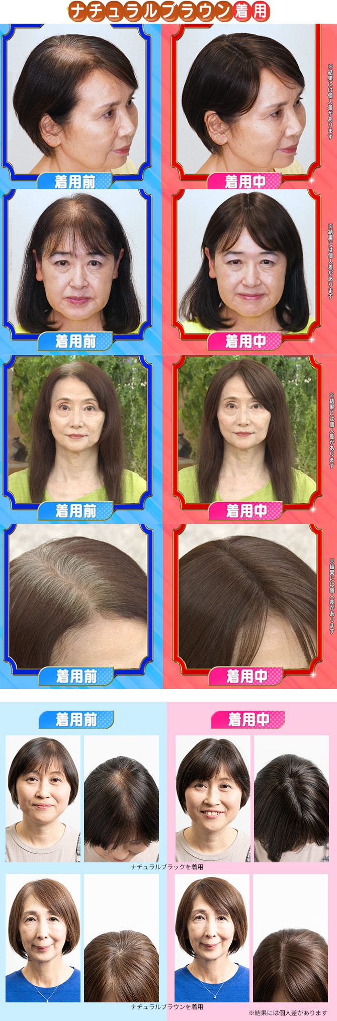 頭に乗せて髪になじませるだけ！頭頂部専用の部分ウィッグ