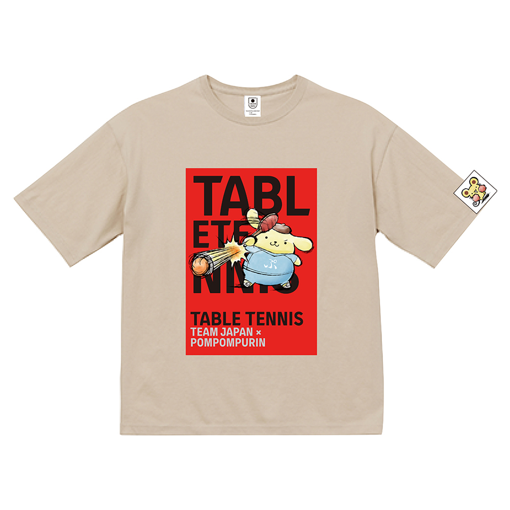TEAM JAPAN×ポムポムプリン／TBS販路限定ビッグTシャツ／卓球 | TBS