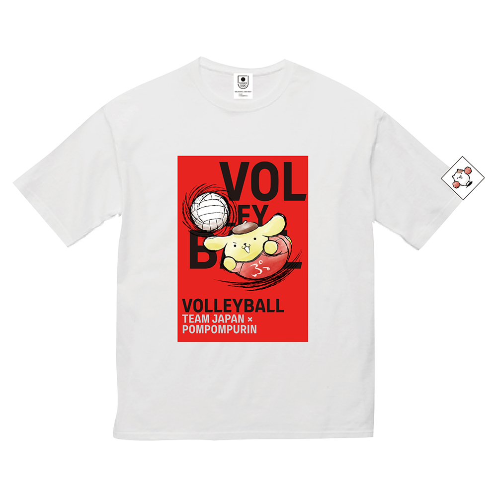 TEAM JAPAN×ポムポムプリン／TBS販路限定ビッグTシャツ／バレーボール