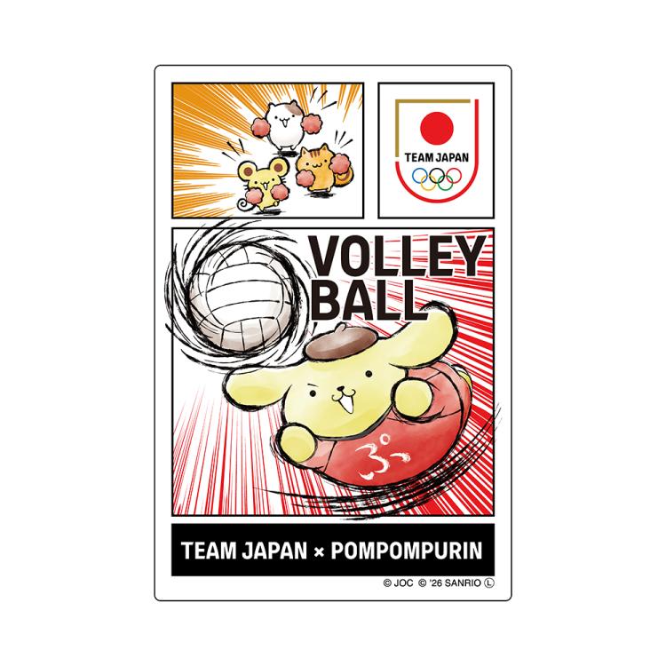 TEAM JAPAN×ポムポムプリン／ステッカー／バレーボール | TBS