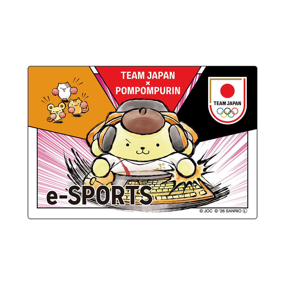 TEAM JAPAN×ポムポムプリン／ステッカー／eスポーツ | TBSショッピング