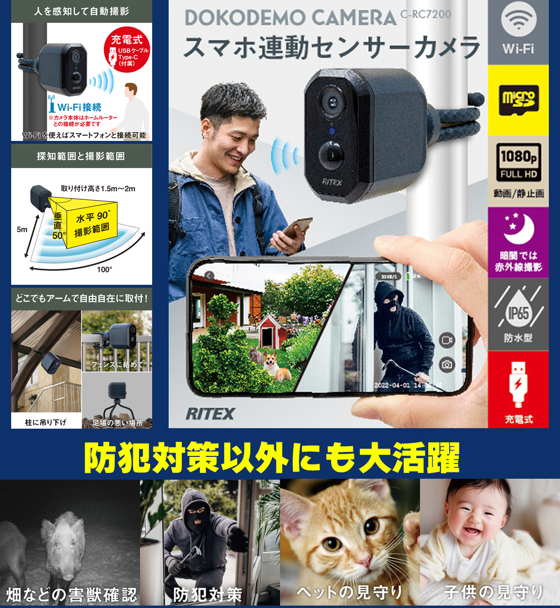 スマホ連動センサーカメラ詳細情報