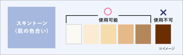スキントーン(肌の色合い) 早見表