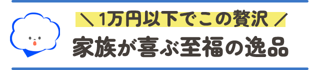1万円以下でこの贅沢！家族が喜ぶ至福の逸品