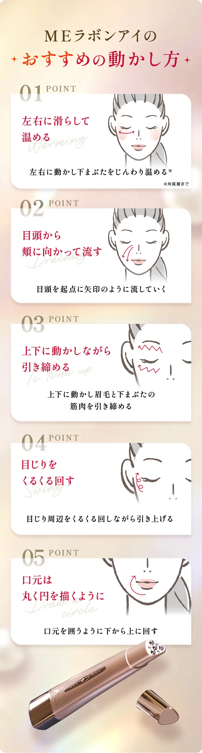MEラボンアイのおすすめの動かし方