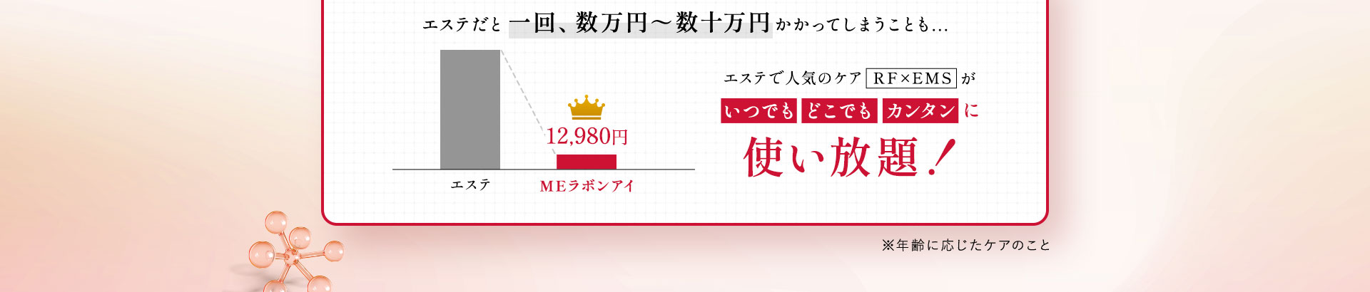 《圧倒的なコストパフォーマンス》エステで人気のケア（RF×EMS）がいつでも・どこでも・カンタンに使い放題！