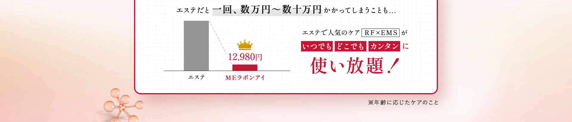 《圧倒的なコストパフォーマンス》エステで人気のケア（RF×EMS）がいつでも・どこでも・カンタンに使い放題！