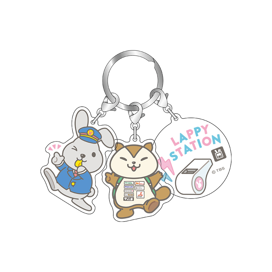 3連アクリルキーリング