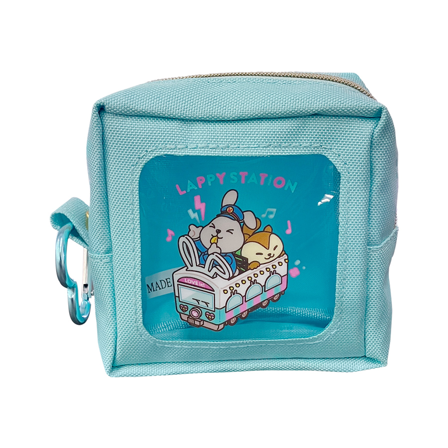 カラビナ付きミニポーチ